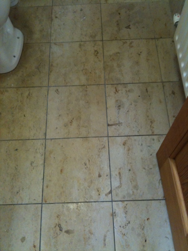 Tiled Floor before Cleaning by Eric Wharton, Kerry Tile Doctor, Ireland 