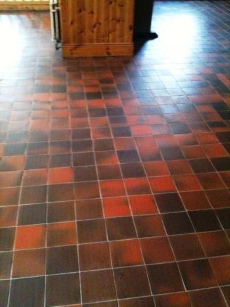 Quarry Tiled Floor Cleaned and Sealed by Kerry Tile Doctor Eric Wharton