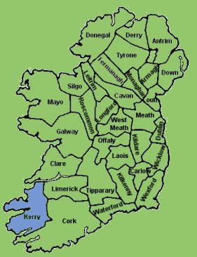 Tile Doctor Map of Ireland with County Kerry